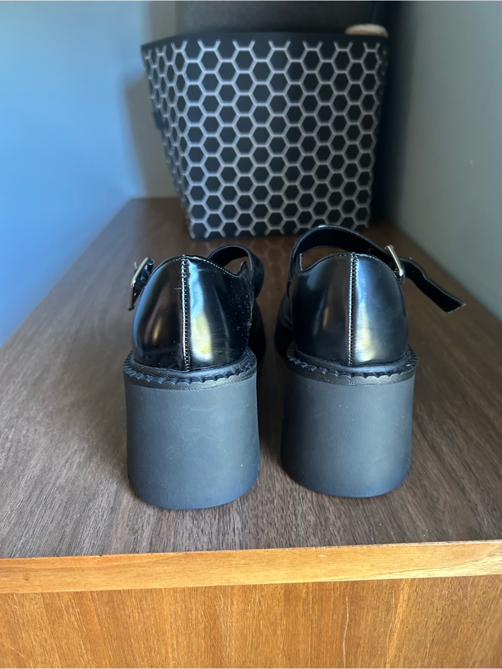 Madden Girl Black Patent Mary Jane Platform Heels BRAND NEW - Picture 4 of 5